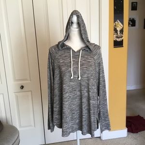 Mossimo raw edge, split seam , hooded sweatshirt